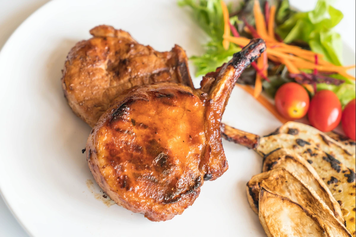 Beef shank dish served with vegetables